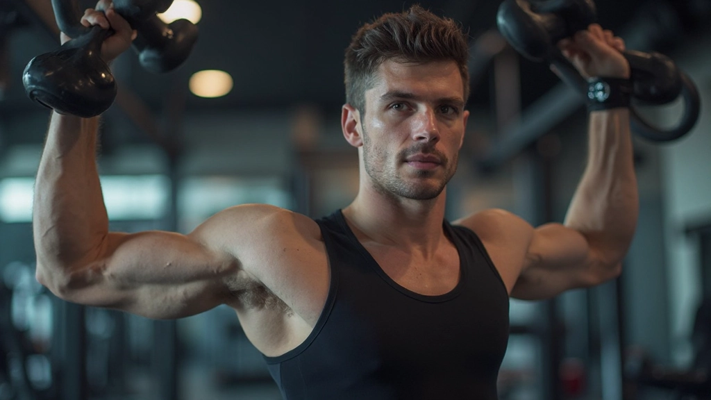 لاعب كرة سلة يمارس تمارين القوة والتحمل في صالة الألعاب